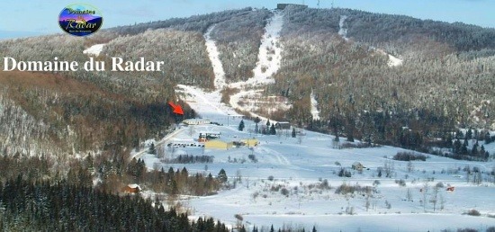 Domaine du Mont Radar en hiver.
