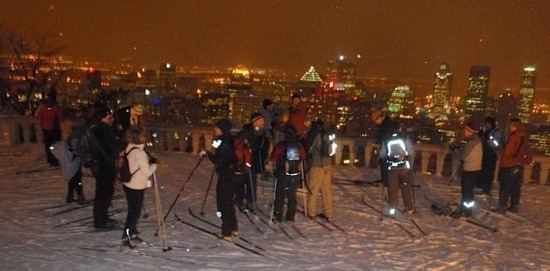 Excursion TripLevé de ski de fond surle Mont Royal, en 2010.