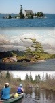 Une vue sur Thousand Island; toile de A.J. Casson du Groupe des 7; canotage sur le ruisseau Schryer au printemps 2016.